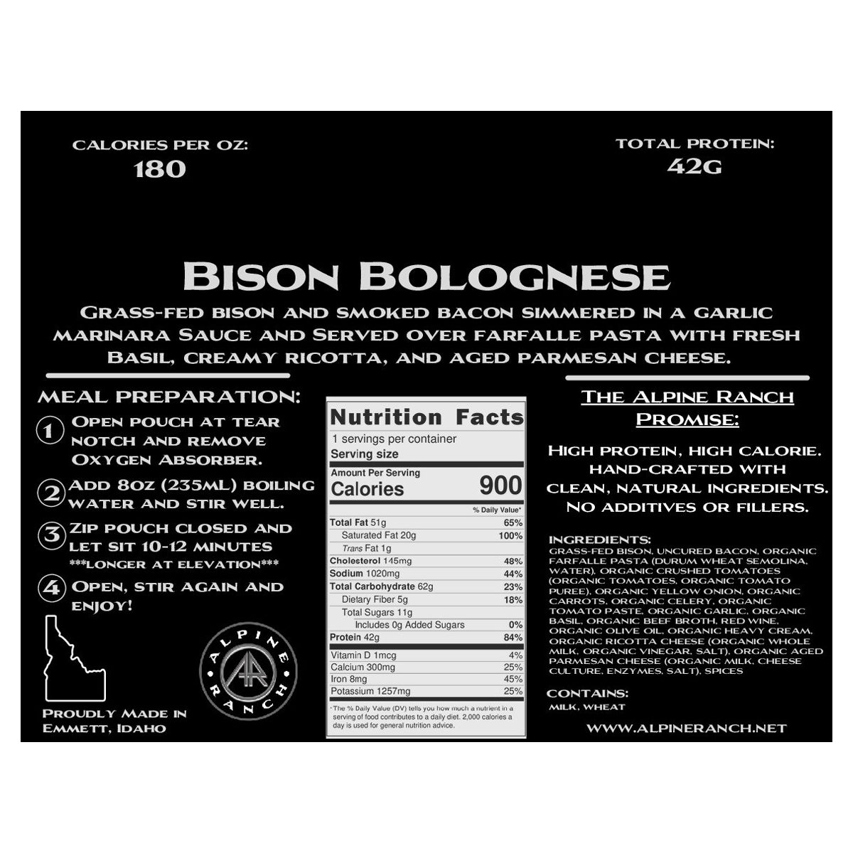 Alpine Ranch Bison Bolognese in  by GOHUNT | Alpine Ranch - GOHUNT Shop