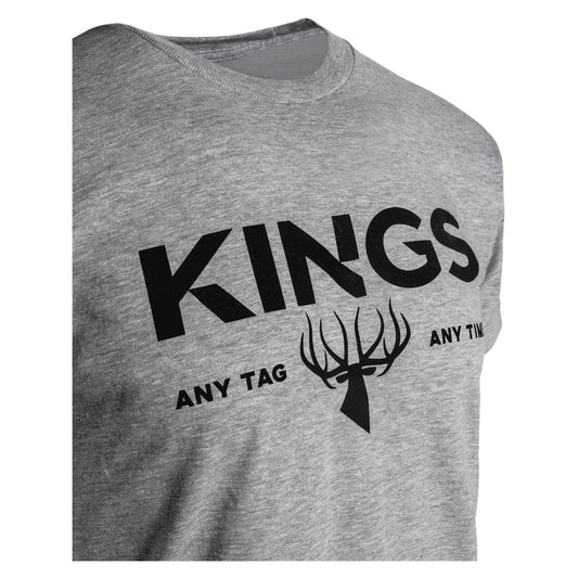 Another look at the King's Any Tag Any Time Tee