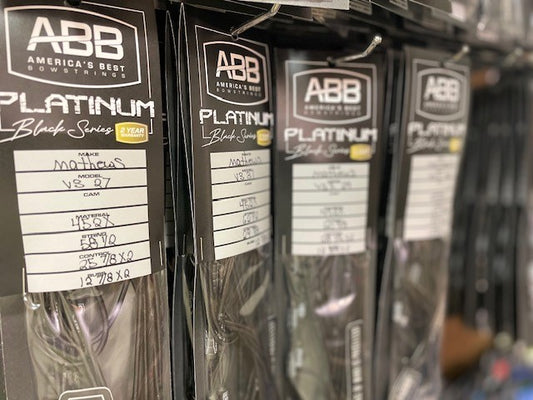 Another look at the America's Best Bowstrings Platinum Black Strings