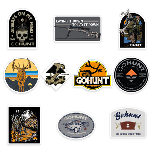 GOHUNT Stickers 10 Pack