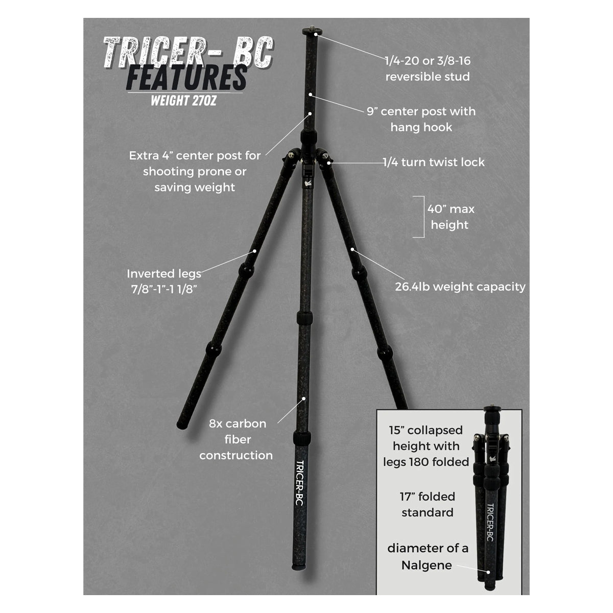Tricer BC Tripod in  by GOHUNT | Tricer - GOHUNT Shop
