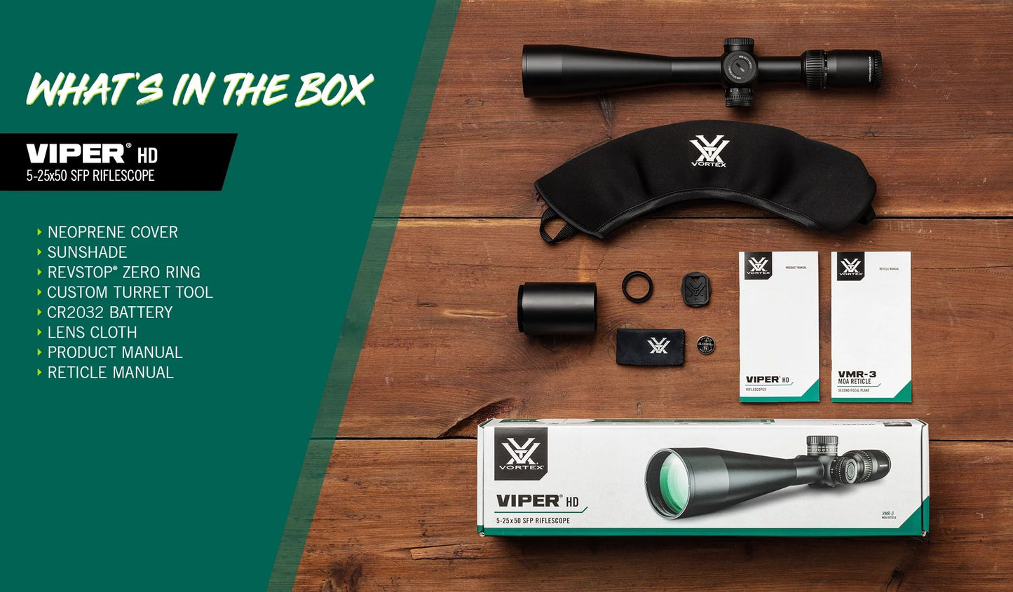 Vortex Viper HD 5-25x50 VMR-3 MOA Riflescope