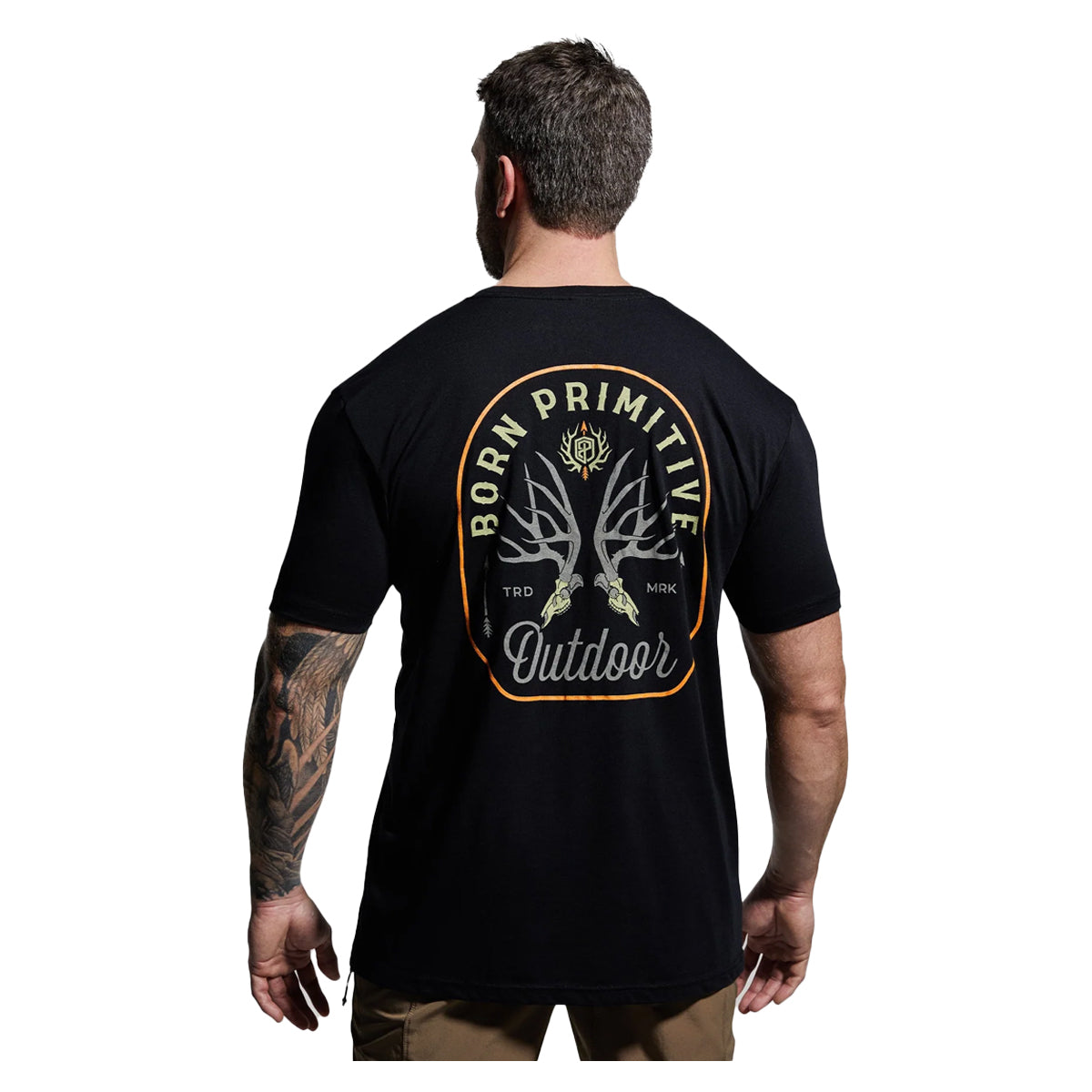 Born Primitive Outdoor Mule Deer Badge T Shirt