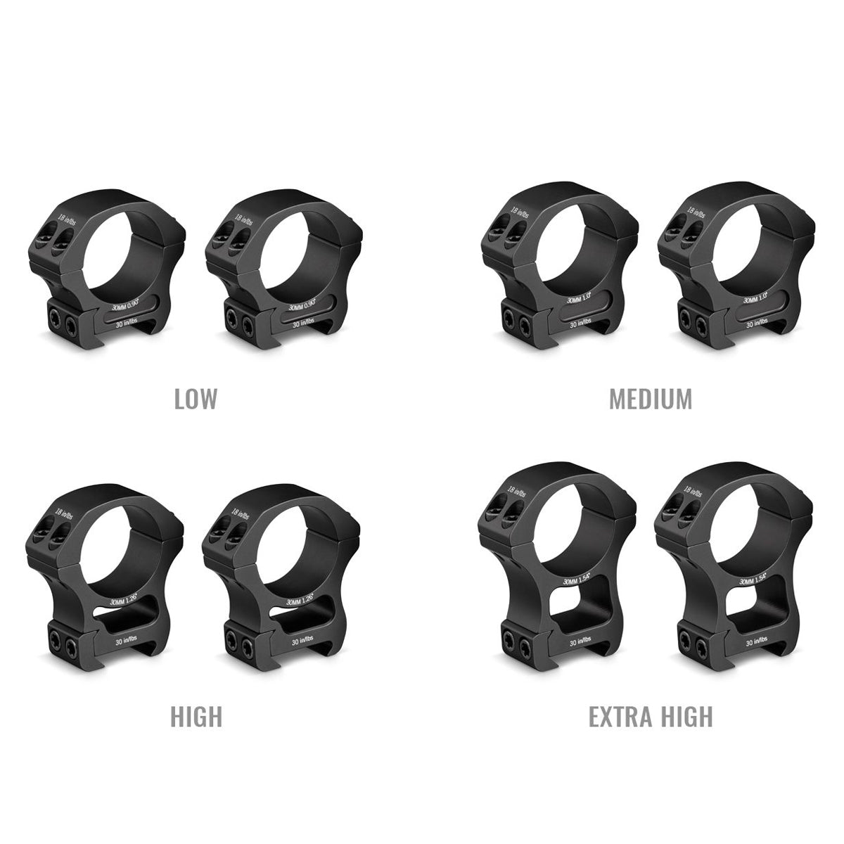 Vortex Pro Series 30mm Scope Rings by Vortex Optics | Optics - goHUNT Shop