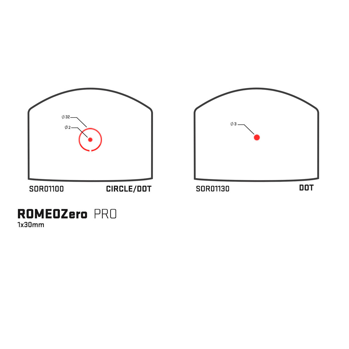 Sig Sauer ROMEOZero-PRO 1x30mm Red Dot Sight