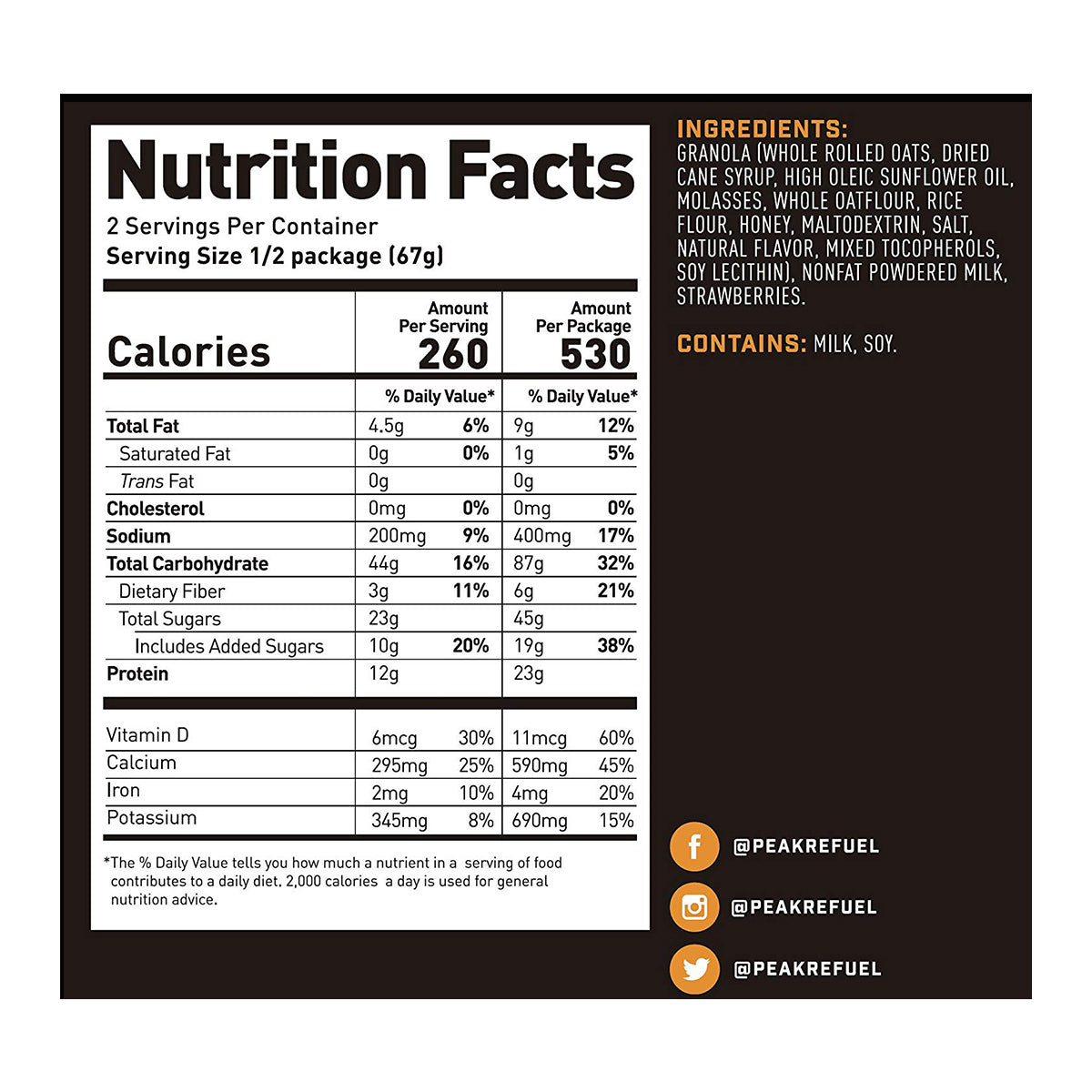 Peak Refuel Strawberry Granola by Peak Refuel | Camping - goHUNT Shop