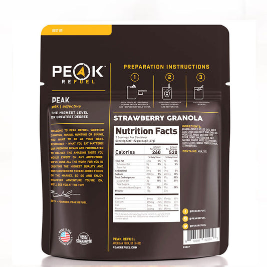 Another look at the Peak Refuel Strawberry Granola