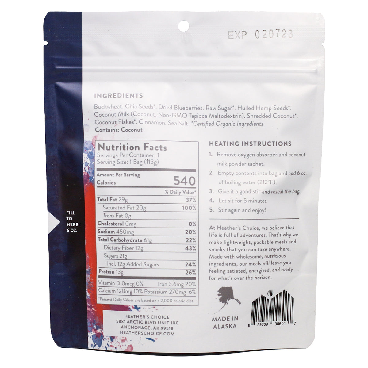 Heather's Choice Blueberry Cinnamon Buckwheat Breakfast