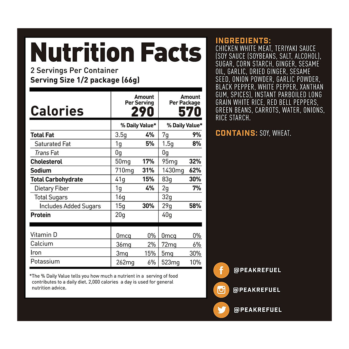 Peak Refuel Chicken Teriyaki & Rice by Peak Refuel | Camping - goHUNT Shop