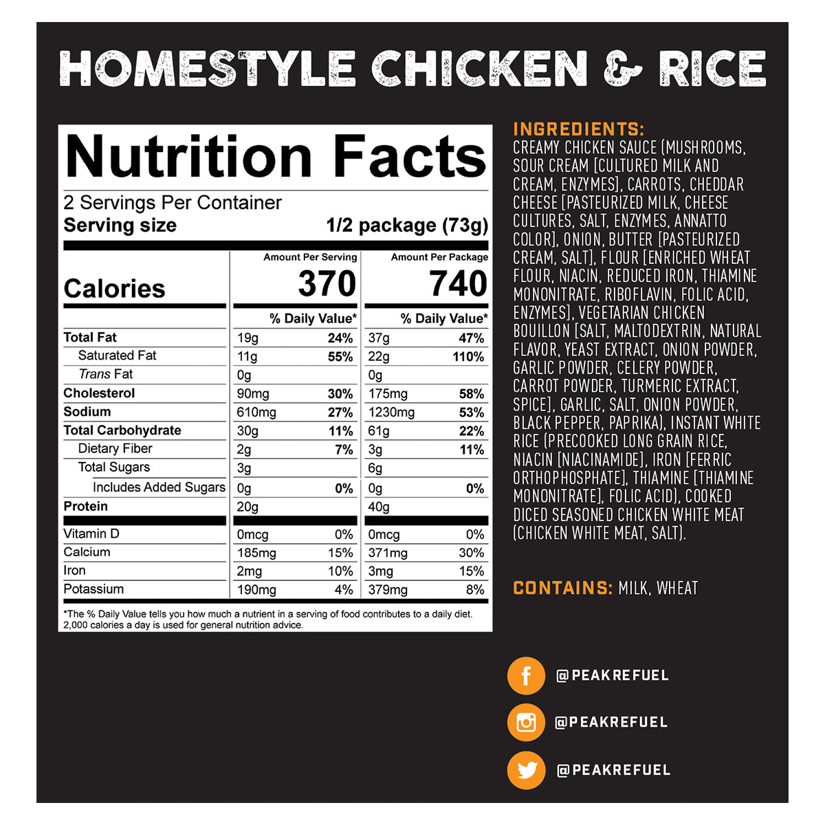 Peak Refuel Homestyle Chicken & Rice by Peak Refuel | Camping - goHUNT Shop