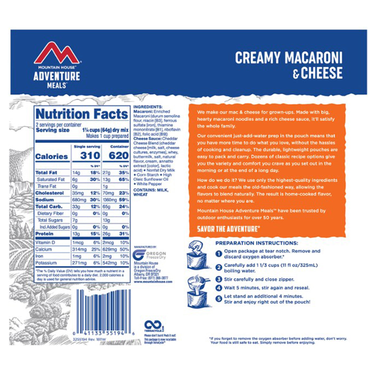 Mountain House Creamy Macaroni & Cheese - goHUNT Shop