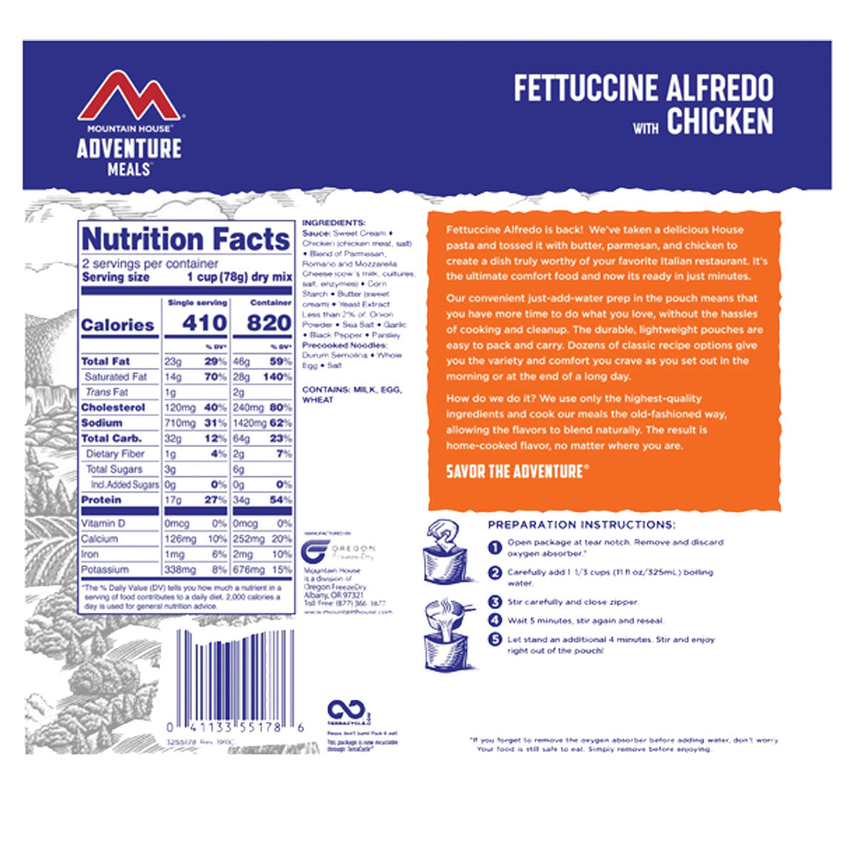 Mountain House Fettuccine Alfredo with Chicken