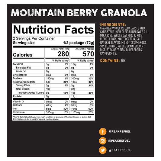 Another look at the Peak Refuel Mountain Berry Granola