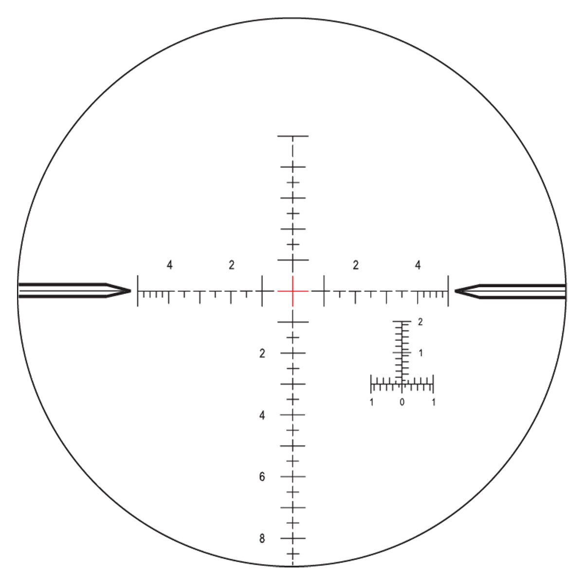 Nightforce SHV 4-14X50mm F1 ZeroSet .1 Mil-Radian Center Only Illumination Mil-R (C557)