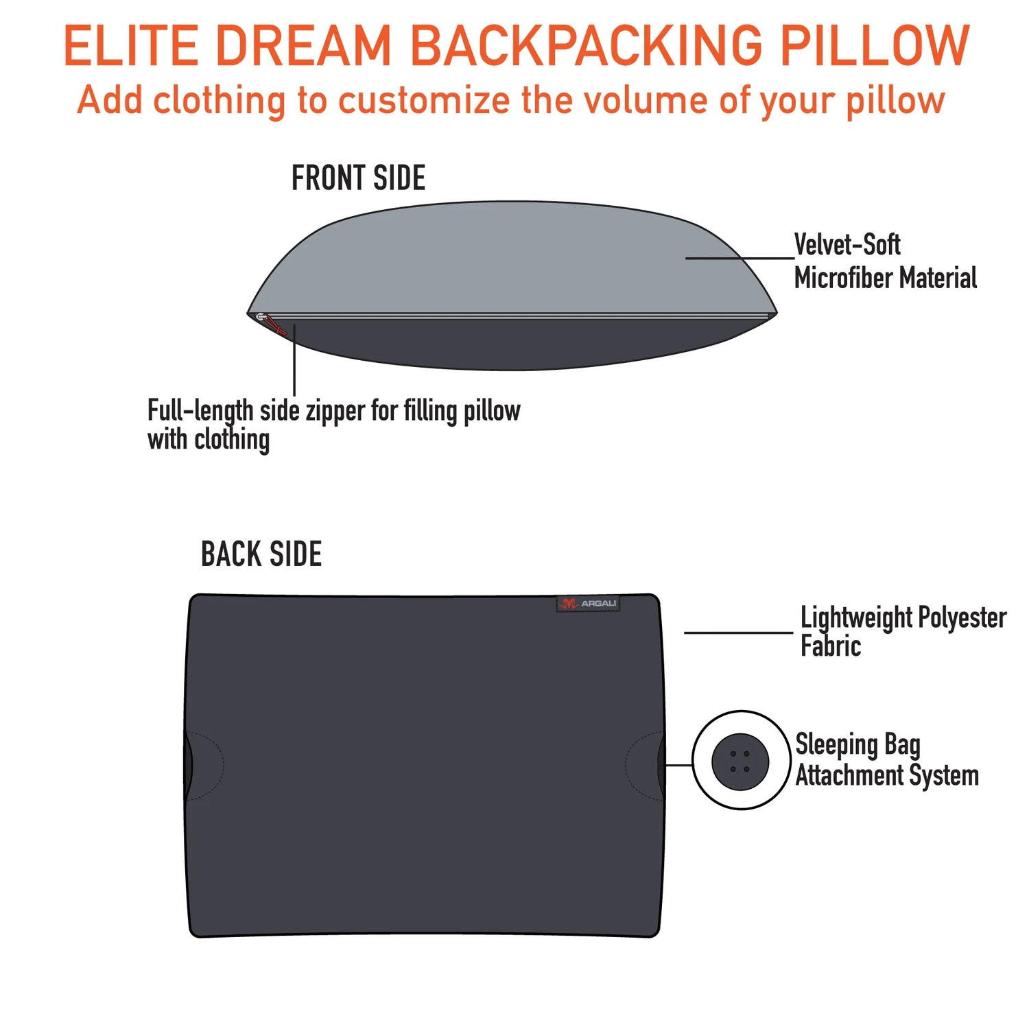 Argali Elite Dream Backpacking Pillow in  by GOHUNT | Argali - GOHUNT Shop