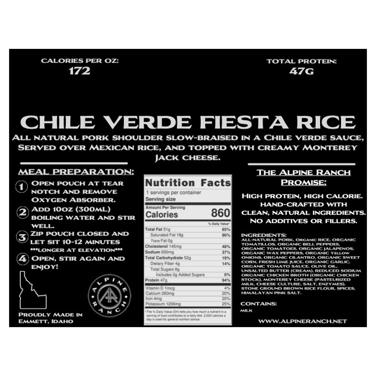 Alpine Ranch Chile Verde Fiesta Rice in  by GOHUNT | Alpine Ranch - GOHUNT Shop
