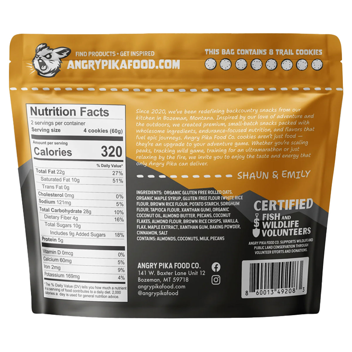 Angry Pika Food Co. Trail Cookies in Maple Pecan by GOHUNT | Angry Pika Food Co. - GOHUNT Shop