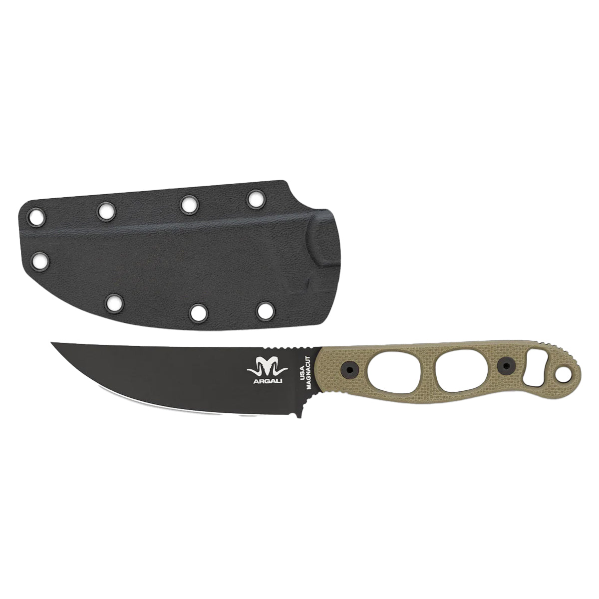 Argali Sawtooth Knife in Stealth OD Green by GOHUNT | Argali - GOHUNT Shop