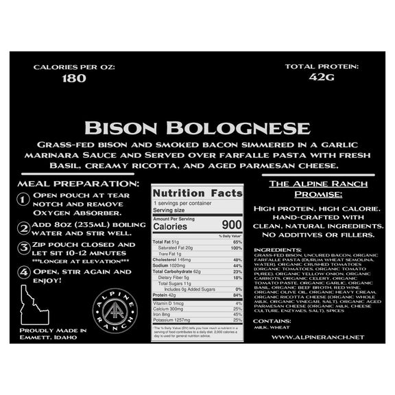 Alpine Ranch Bison Bolognese Shop at GOHUNT