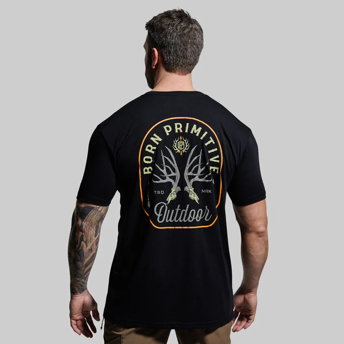 Born Primitive Sticker Born Primitive Outdoor Mule Deer Badge T Shirt | Shop at GOHUNT