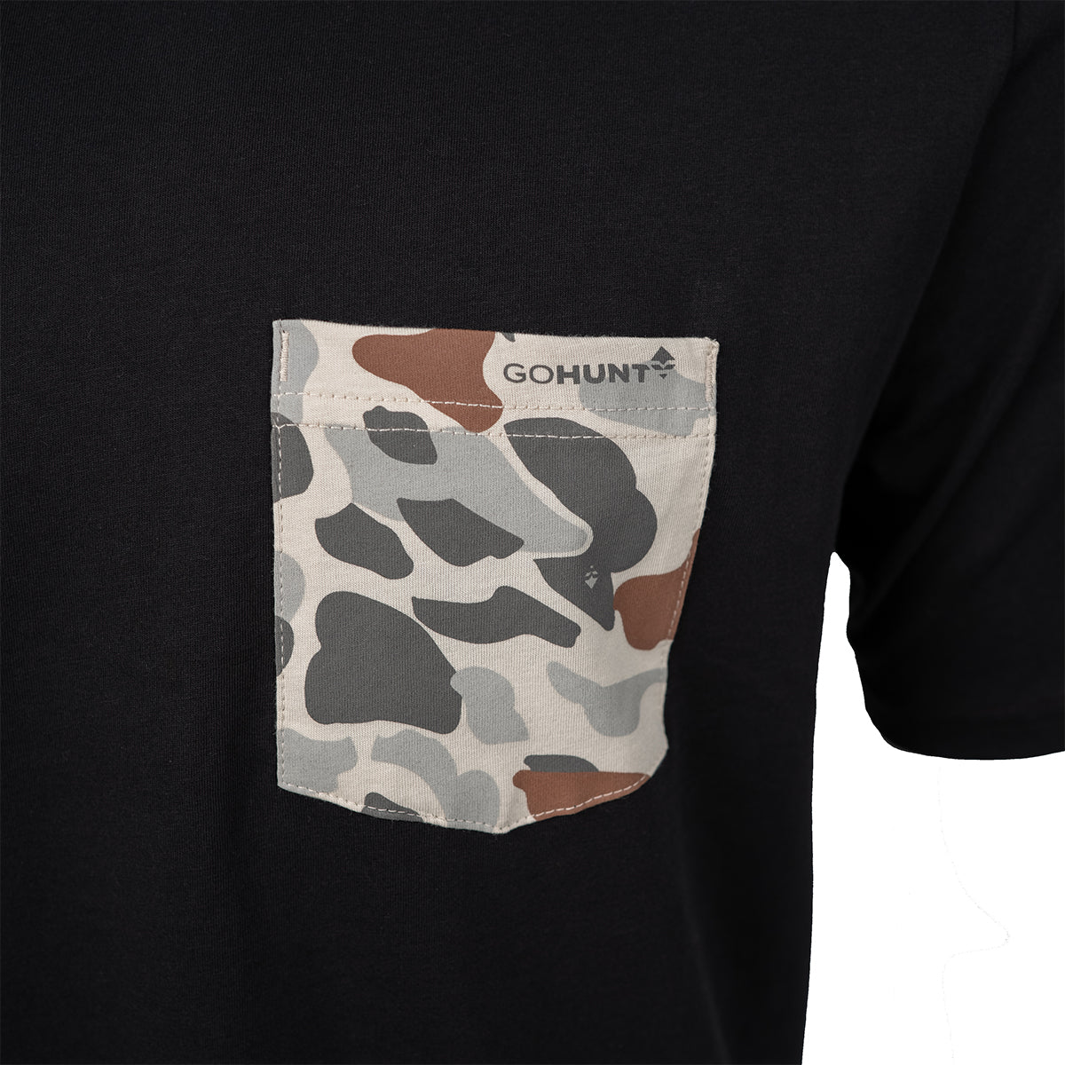 GOHUNT Camo Pocket T-Shirt in Black by GOHUNT | GOHUNT - GOHUNT Shop