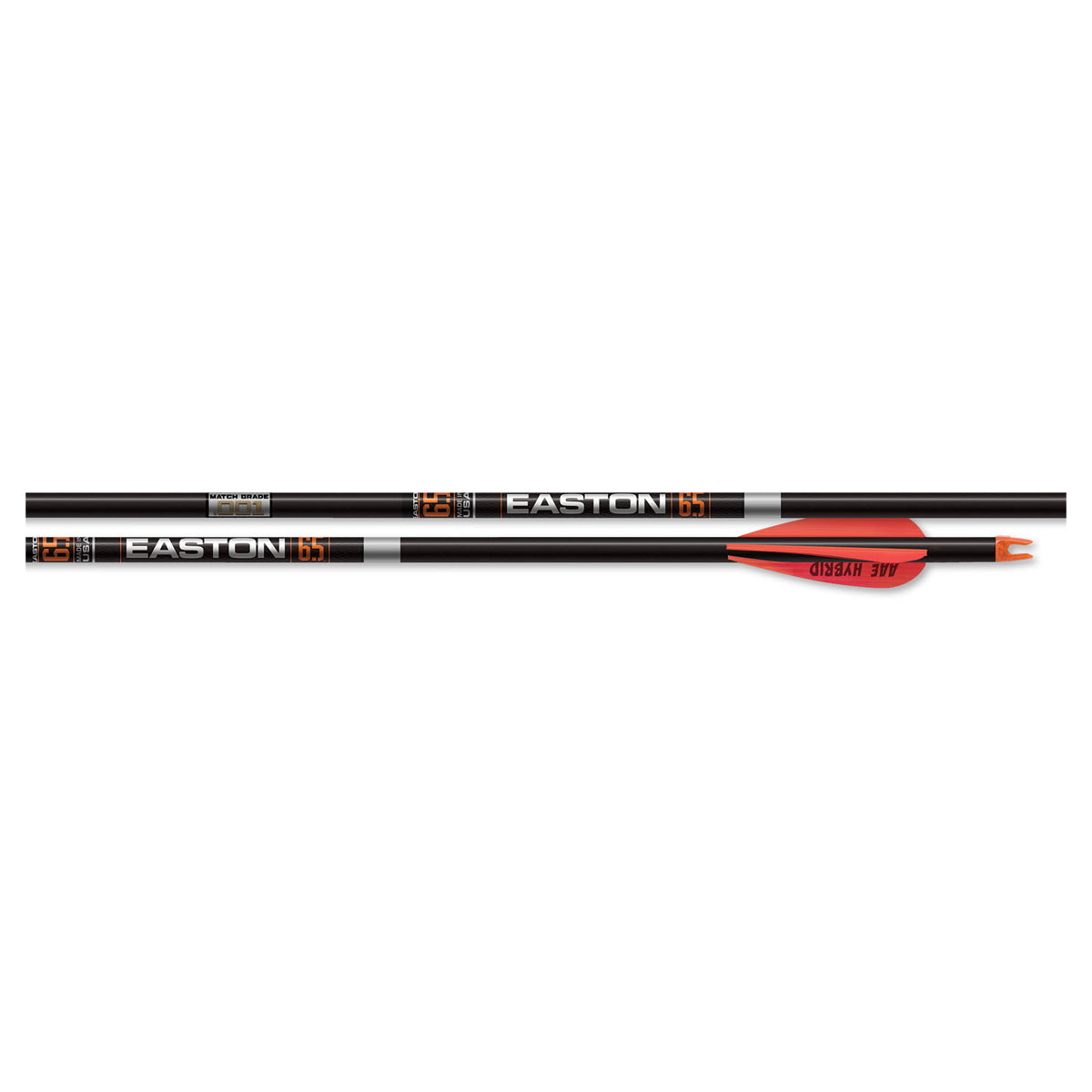 Easton 6.5 Match Grade Pro Series Pre-Fletched Arrow Shafts - 6 Count in  by GOHUNT | Easton - GOHUNT Shop