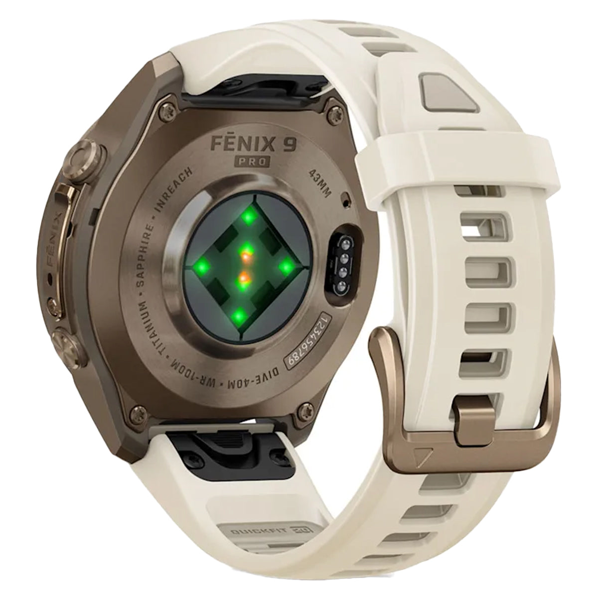 Autumn Gold Titanium with Cream/French gray Silicone Band