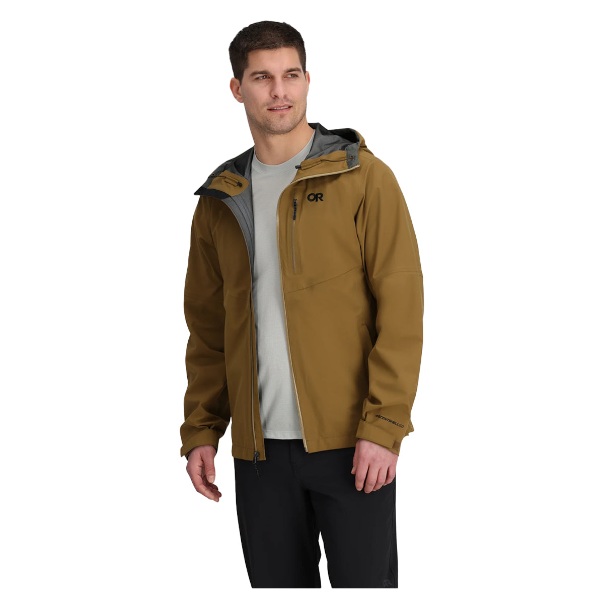 Outdoor Research Men's Foray 3L Rain Jacket in Coyote by GOHUNT | Outdoor Research - GOHUNT Shop
