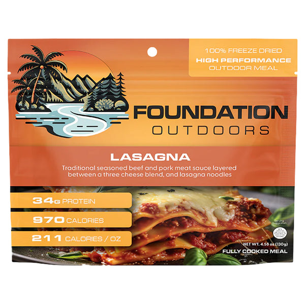 Foundation Outdoors Lasagna Meal | Restaurant-Quality Backcountry
