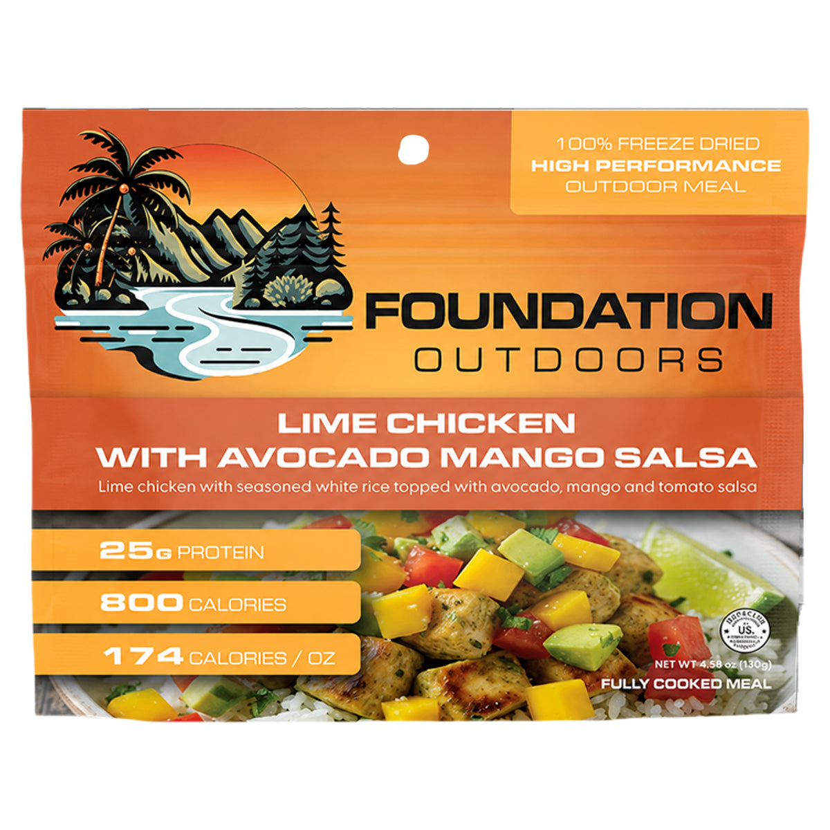 Foundation Outdoors Lime Chicken with Mango Avocado Salsa Meal in  by GOHUNT | Foundation Outdoors - GOHUNT Shop