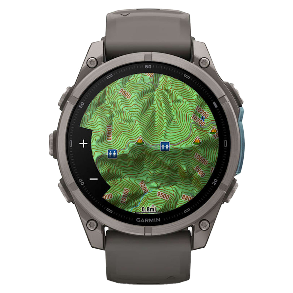 Titanium with Pebble Gray Silicone Band