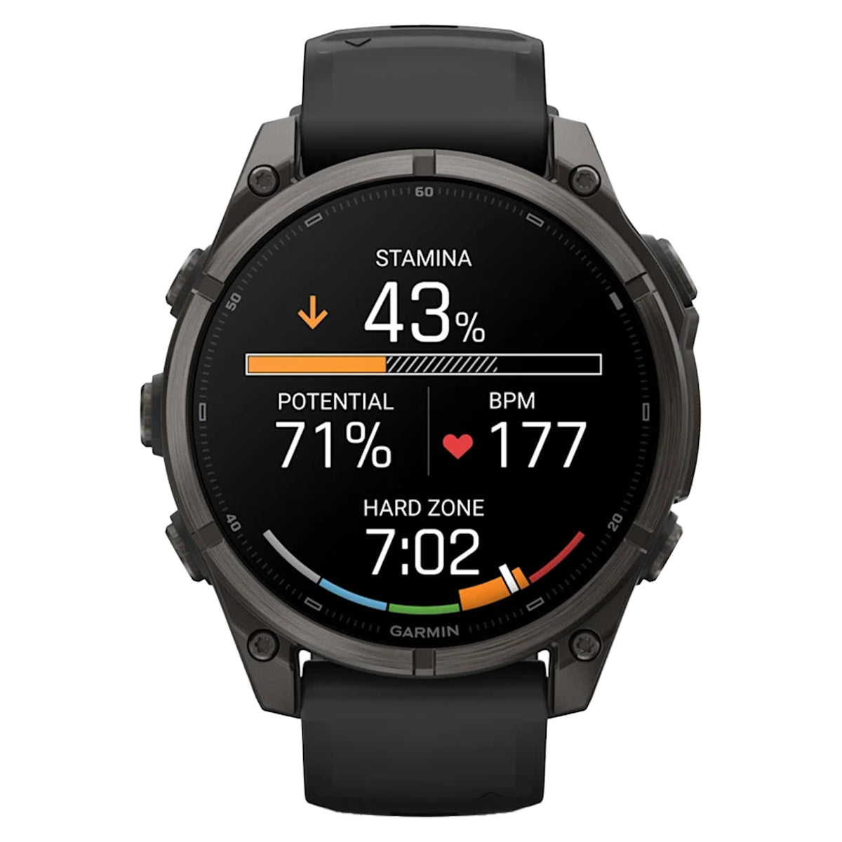 Garmin Fenix 9 in Carbon Gray DLC Titanium with Black Silicone Band by GOHUNT | Garmin - GOHUNT Shop
