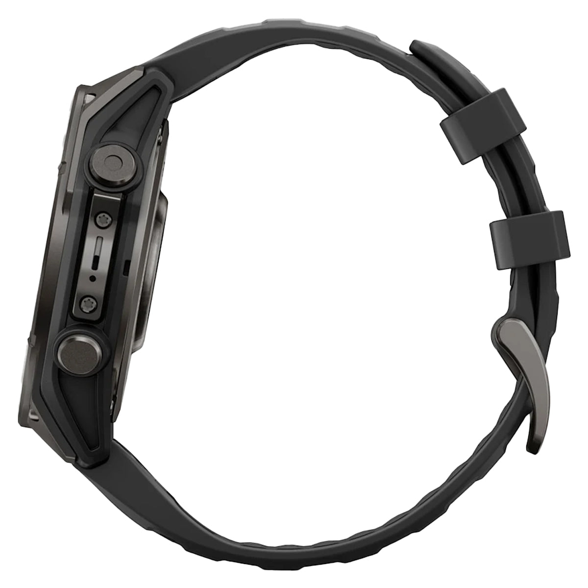 Garmin Fenix 9 in Carbon Gray DLC Titanium with Black Silicone Band by GOHUNT | Garmin - GOHUNT Shop