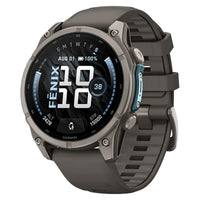 Titanium with Pebble Gray Silicone Band / 47mm