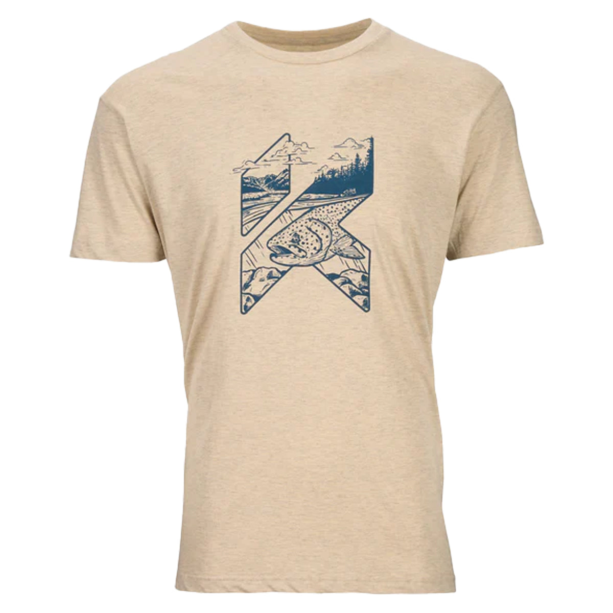 Kifaru Trout Icon Tee in Oatmeal Heather by GOHUNT | Kifaru - GOHUNT Shop