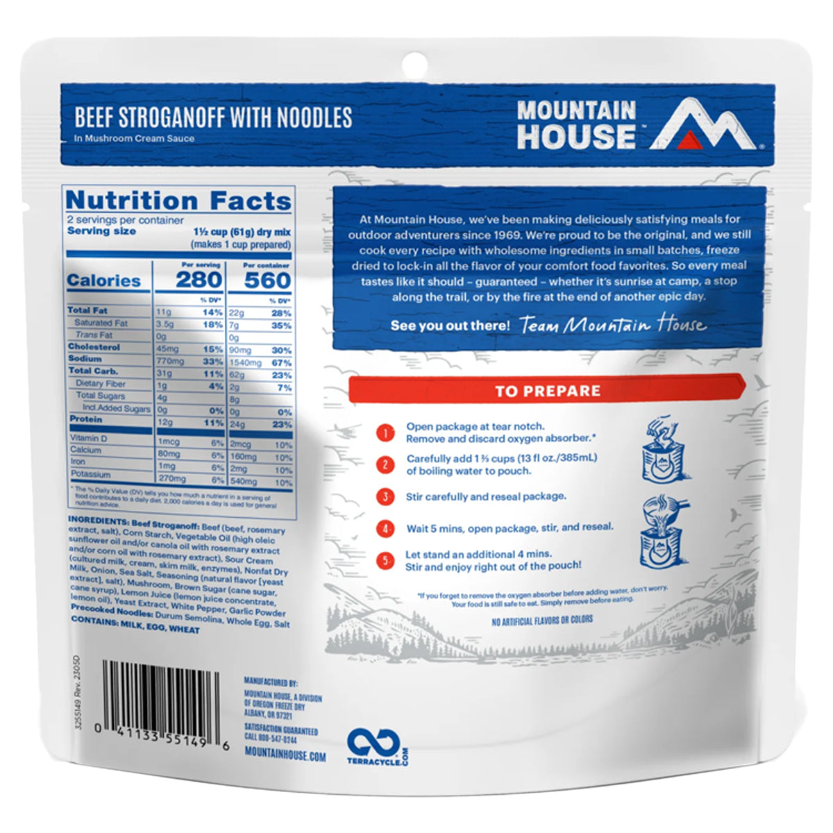 Mountain House Beef Stroganoff in  by GOHUNT | Mountain House - GOHUNT Shop