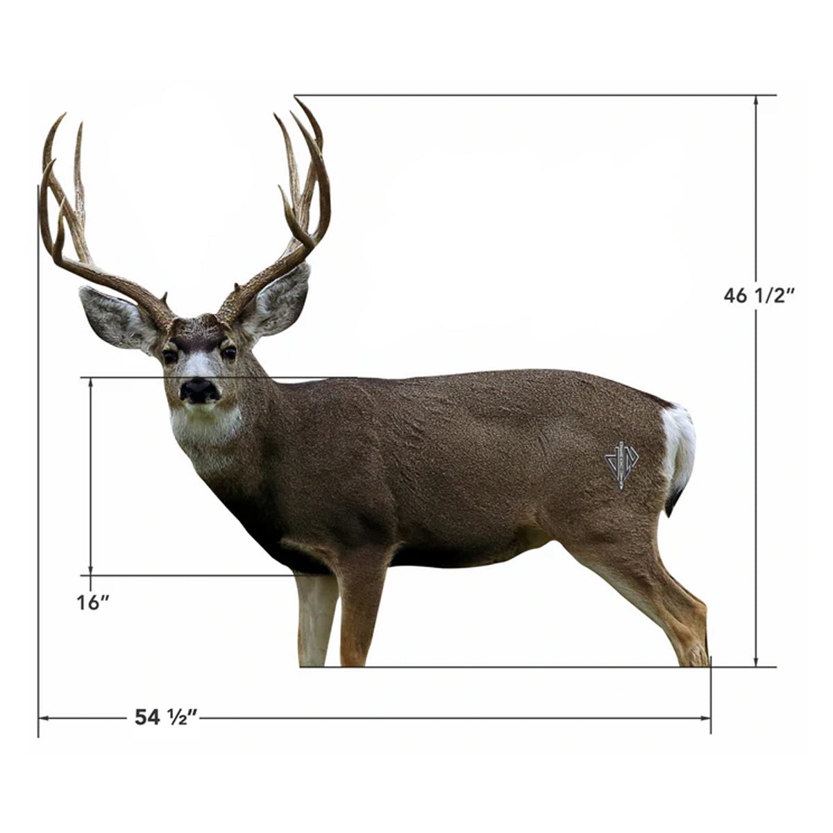 Deadnuts Outdoors 2D Mule Deer Broadside Target