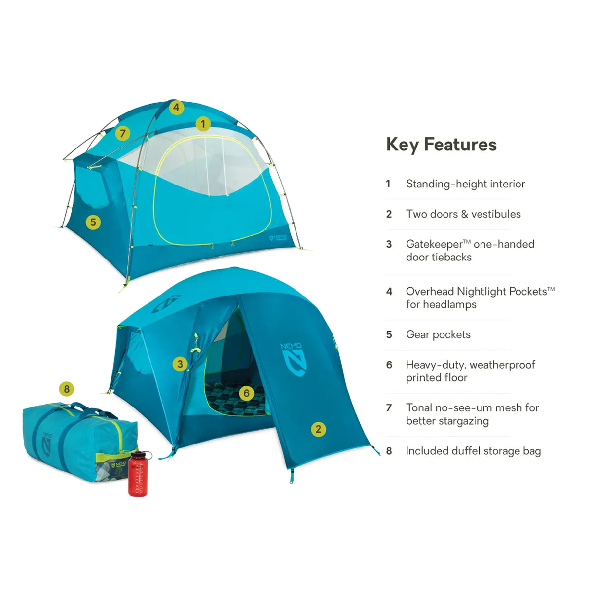 ニーモ　NEMO AURORA HIGHRISE 4人用テントNM-ARH-4P Aurora Highrise™ 4P – NEMO Equipment Japan