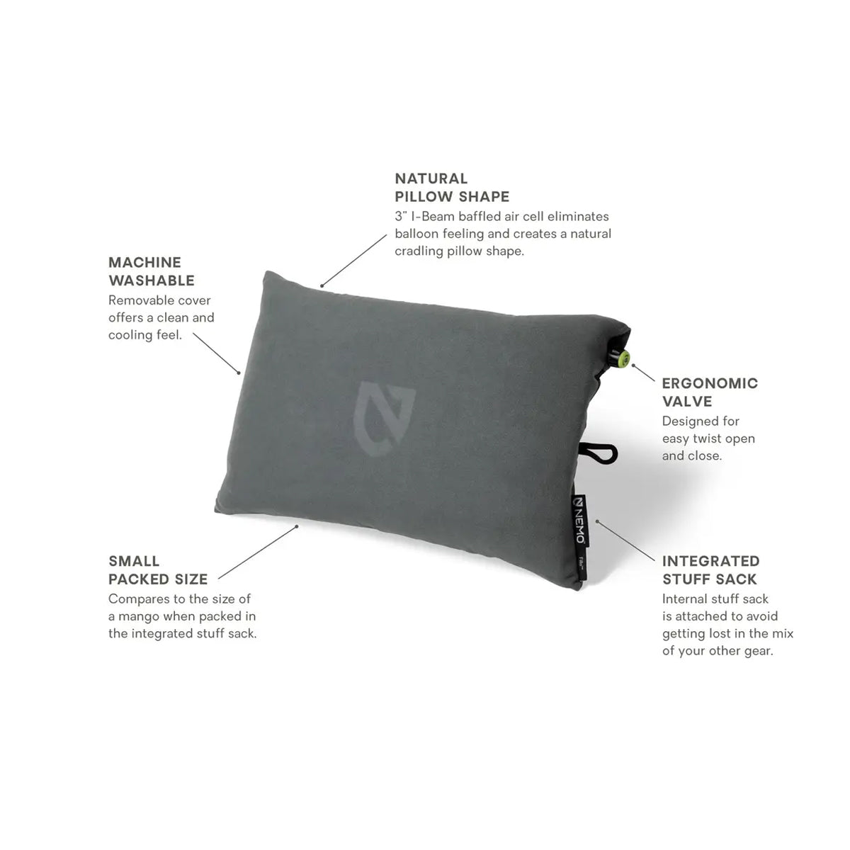 Nemo Fillo Backpacking & Camping Pillow in  by GOHUNT | Nemo - GOHUNT Shop