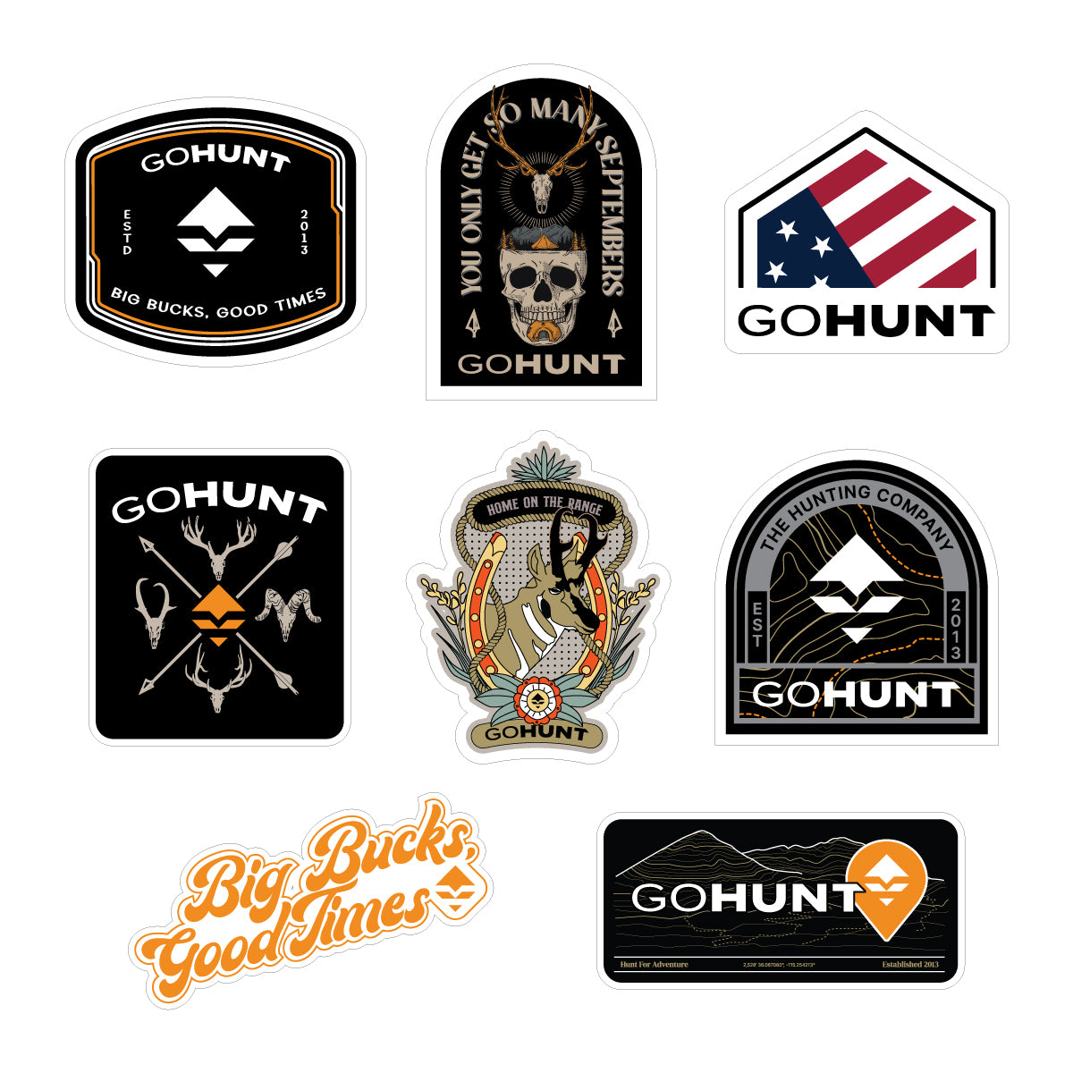 GOHUNT Stickers 10 Pack in  by GOHUNT | GOHUNT - GOHUNT Shop