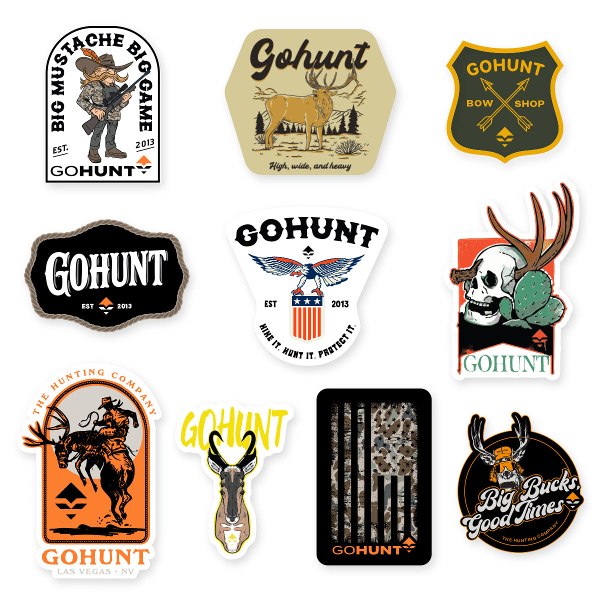 GOHUNT Stickers 10 Pack | Guaranteed Style Boost | Shop at GOHUNT