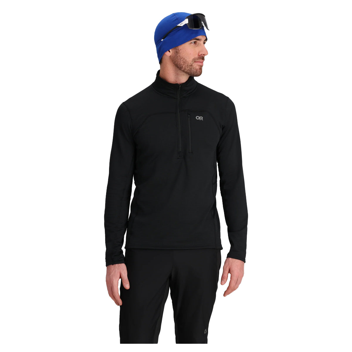 Outdoor Research Men's Vigor Grid Fleece Half Zip in Black by GOHUNT | Outdoor Research - GOHUNT Shop
