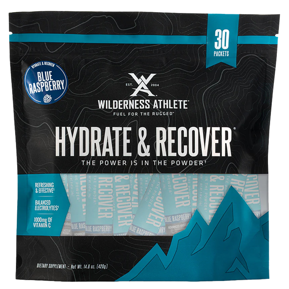 Wilderness Athlete Hydrate & Recover Packets in Blue Raspberry by GOHUNT | Wilderness Athlete - GOHUNT Shop