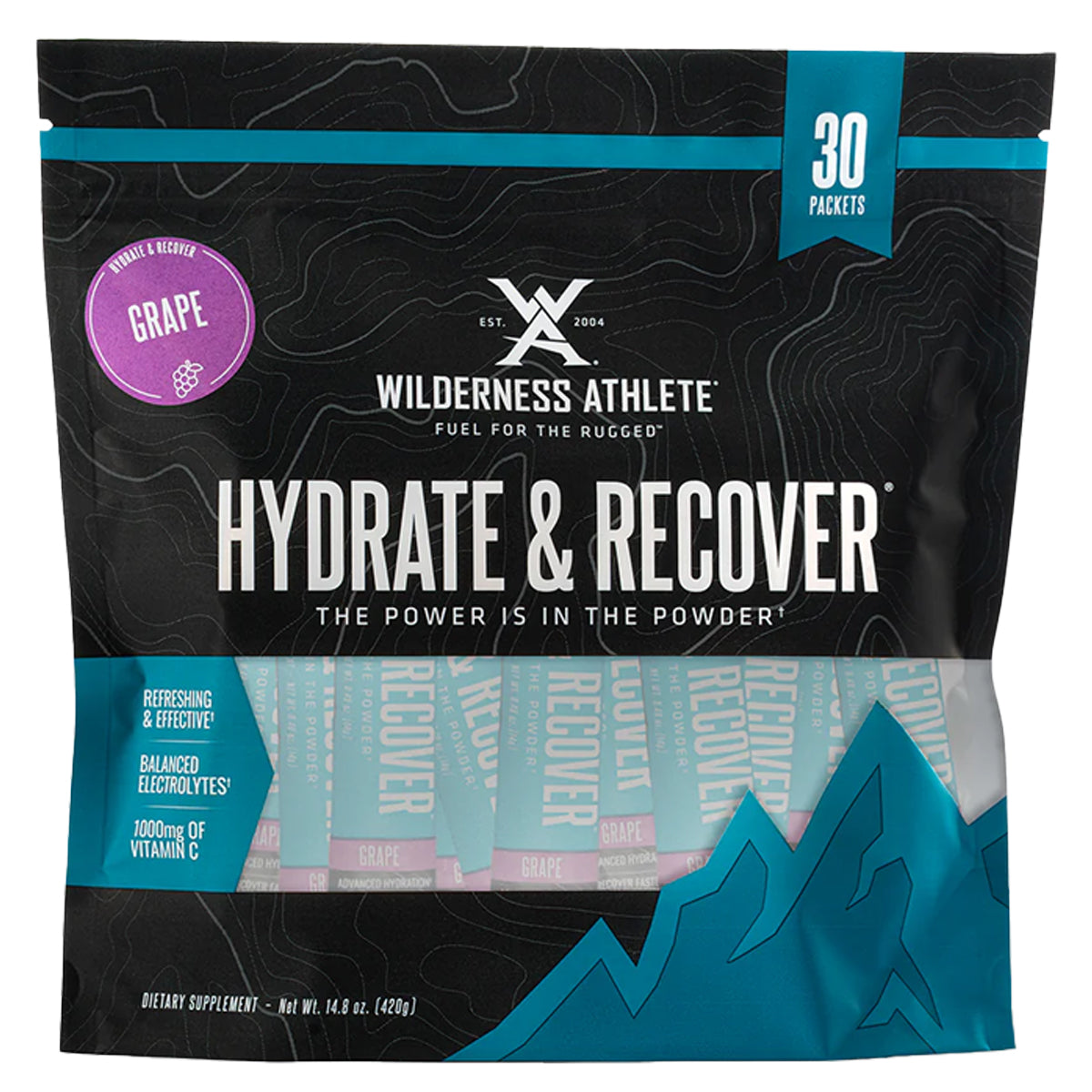Wilderness Athlete Hydrate & Recover Packets in Grape by GOHUNT | Wilderness Athlete - GOHUNT Shop