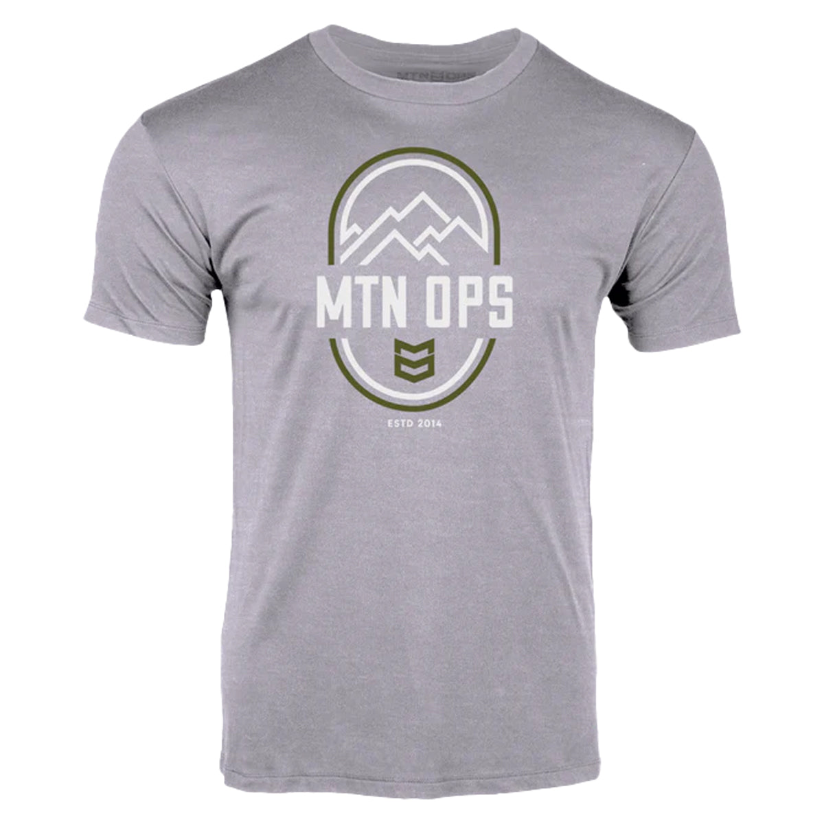 MTN OPS Scoped Tee in Heather Gray by GOHUNT | Mtn Ops - GOHUNT Shop