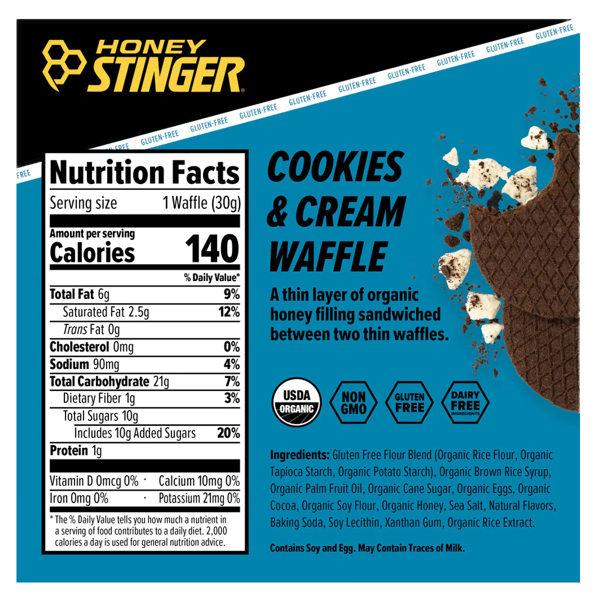 Honey Stinger Waffles in Cookies & Cream by GOHUNT | Honey Stinger - GOHUNT Shop