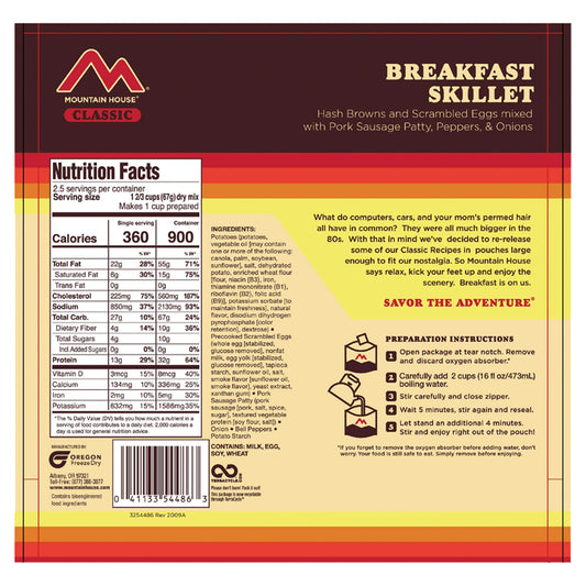 Another look at the Mountain House Classic Breakfast Skillet