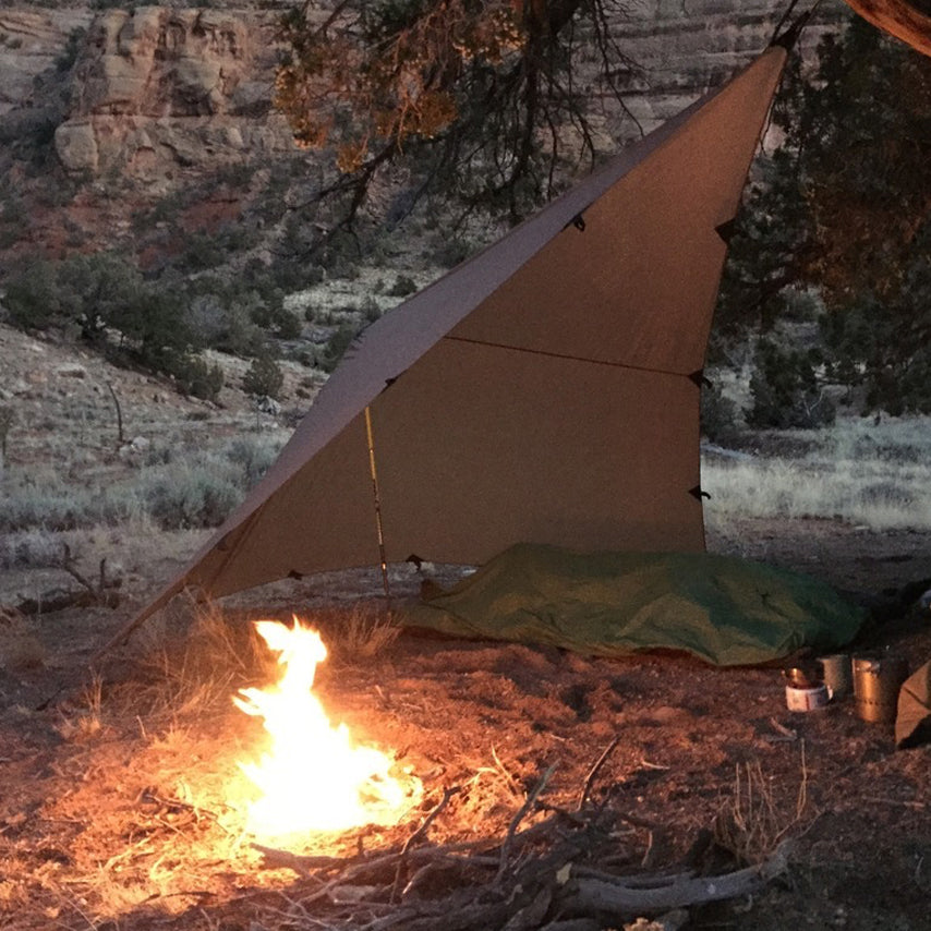 fire under tarp Seek Outside DST Tarp