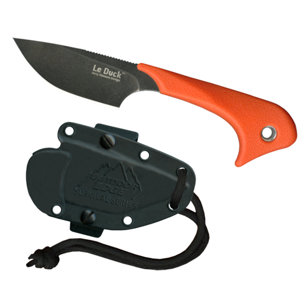 Outdoor Edge LeDuck - Tactical Outdoor Utility Knife with Blackstone F –  Wolf in Progress