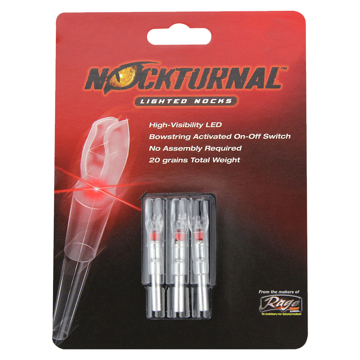 Nockturnal Fit Taille universelle Nock lumineux rouge et vert Nockturnal Fit Taille universelle Nock lumineux rouge et vert